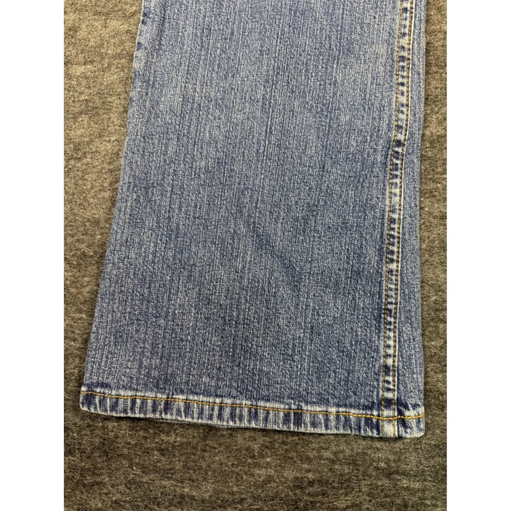 LEI Denim Jeans Women 13 Flare‎ Bootcut Blue Wash Distressed Pockets
